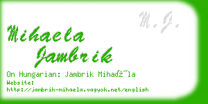 mihaela jambrik business card